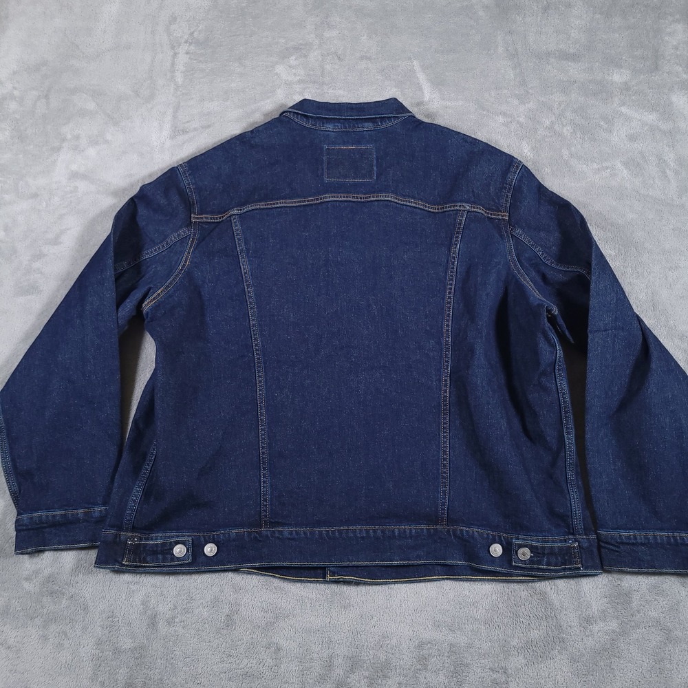 Levi's Denim Trucker Jacket Mens 2XL Standard Fit Indigo Blue MSRP $89.50 - Picture 11 of 12